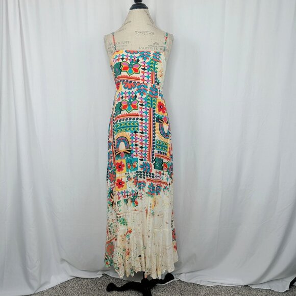 Paper Heart Anthropologie Dress Medium Maxi Aztec Sunrise - Picture 10 of 10